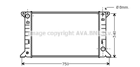 AVA QUALITY COOLING Jäähdytin,moottorin jäähdytys FD2085